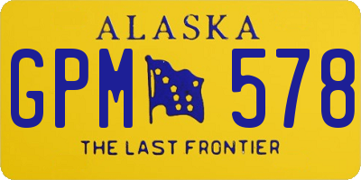 AK license plate GPM578