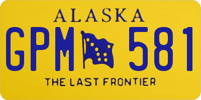 AK license plate GPM581