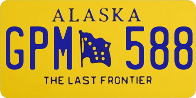 AK license plate GPM588