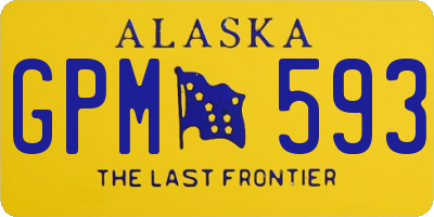 AK license plate GPM593