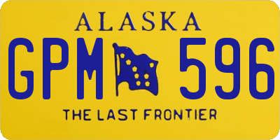 AK license plate GPM596