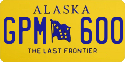 AK license plate GPM600