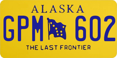 AK license plate GPM602