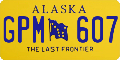 AK license plate GPM607