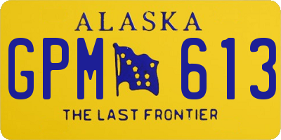 AK license plate GPM613