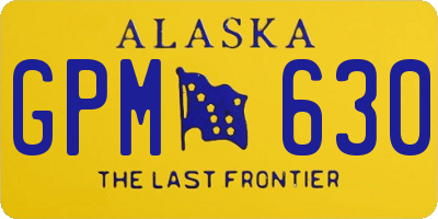 AK license plate GPM630