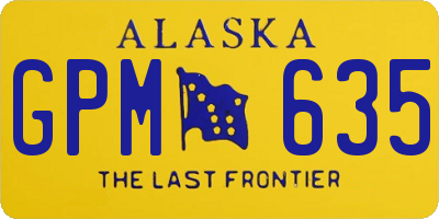 AK license plate GPM635