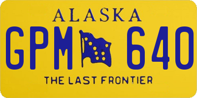 AK license plate GPM640