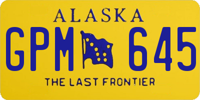 AK license plate GPM645