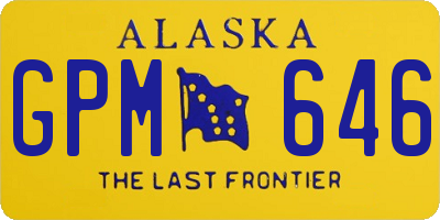 AK license plate GPM646