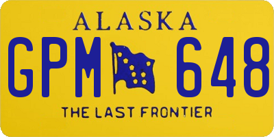 AK license plate GPM648