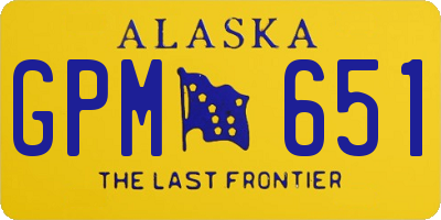 AK license plate GPM651