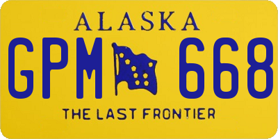 AK license plate GPM668