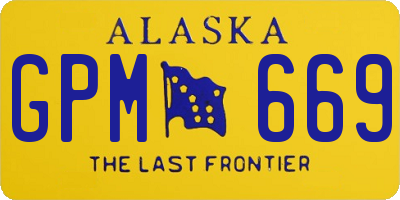 AK license plate GPM669