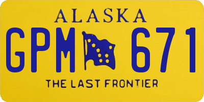 AK license plate GPM671