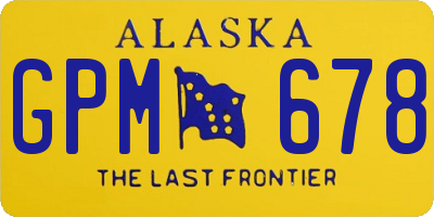 AK license plate GPM678