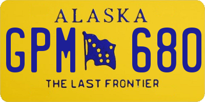 AK license plate GPM680