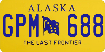 AK license plate GPM688