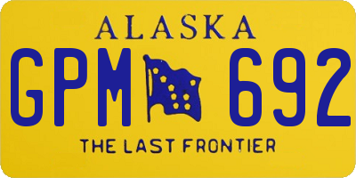 AK license plate GPM692