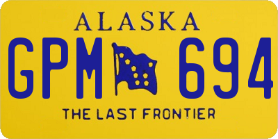 AK license plate GPM694