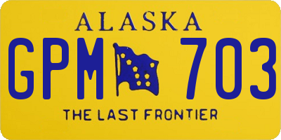 AK license plate GPM703