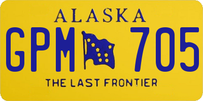 AK license plate GPM705