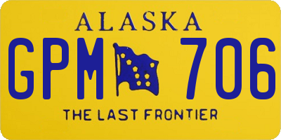 AK license plate GPM706