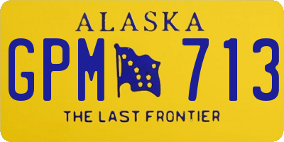 AK license plate GPM713