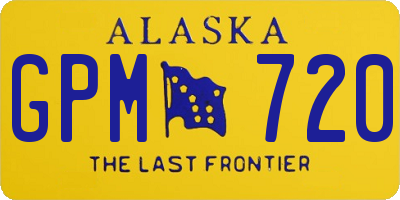 AK license plate GPM720