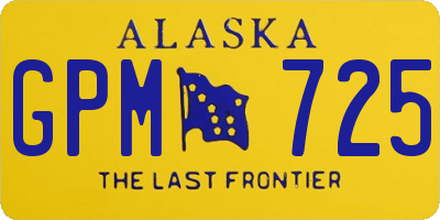AK license plate GPM725