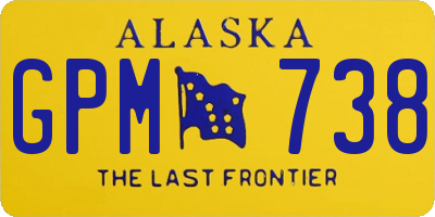 AK license plate GPM738