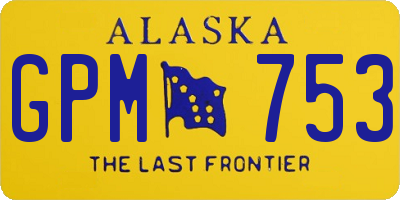 AK license plate GPM753