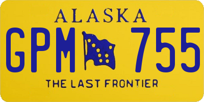 AK license plate GPM755