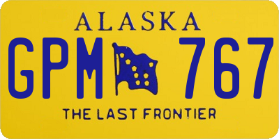 AK license plate GPM767