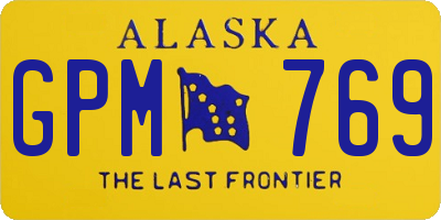 AK license plate GPM769