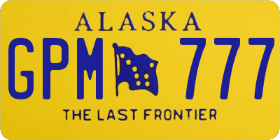 AK license plate GPM777