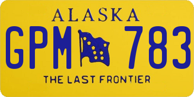 AK license plate GPM783