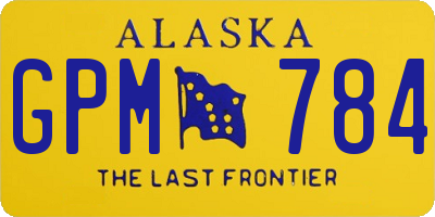AK license plate GPM784