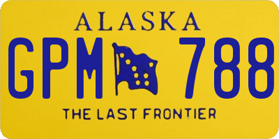 AK license plate GPM788