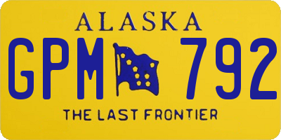 AK license plate GPM792