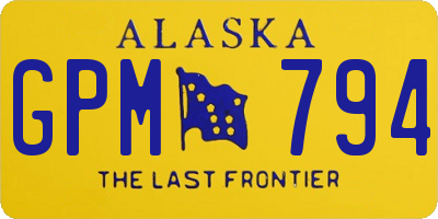 AK license plate GPM794