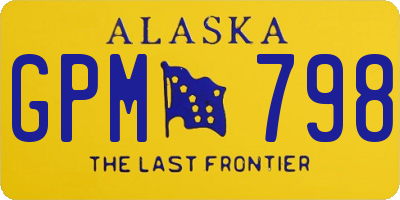 AK license plate GPM798