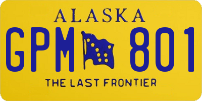 AK license plate GPM801