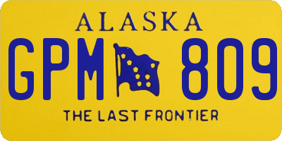 AK license plate GPM809
