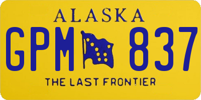 AK license plate GPM837