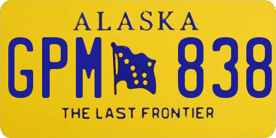 AK license plate GPM838