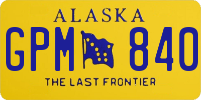 AK license plate GPM840