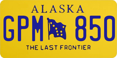 AK license plate GPM850