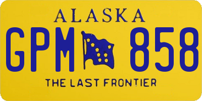 AK license plate GPM858