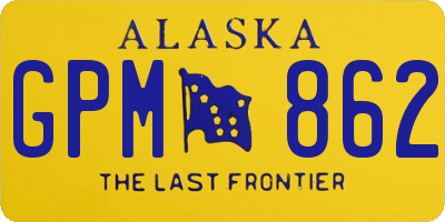 AK license plate GPM862